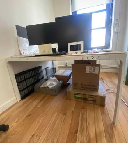 Photo of free Square wood table/ desk (W 27St and 6th Ave) #3