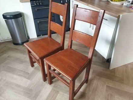 Photo of free Solid wood dining room chairs (Mankinholes OL14) #2