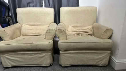 Photo of free 2 arm chairs, has got stains. Sofa cover is good (Ashton-on-Ribble PR2) #1