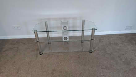 Photo of free Glass and Chrome TV stand (Amesbury SP4) #1