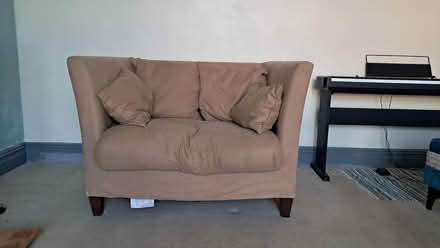 Photo of free Large "loveseat" double armchair, well loved but still sturd (Bramley LS13) #1