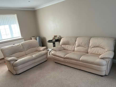 Photo of free 2 & 3 seater leather sofas (Sedgeberrow WR11) #1