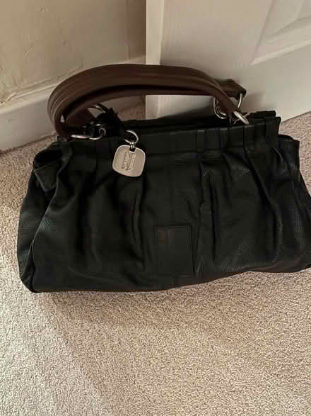 Photo of free Black leather Betty Jackson bag (Cairneyhill KY12) #1