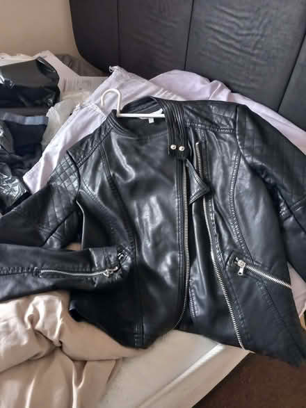 Photo of free Black faux leather jacket - size 8 (Reading West RG1) #1