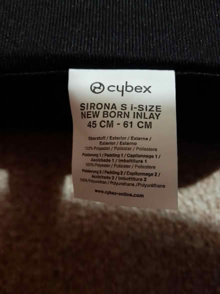 Photo of free New born insert for cybex car seat (Draycott DE72 3) #2