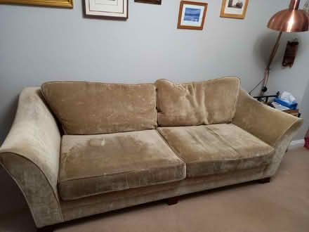 Photo of free Beige sofa (Rippingale PE10) #1