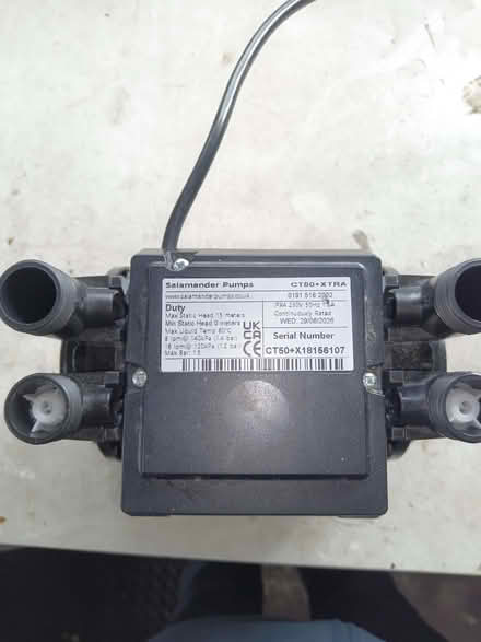 Photo of free Salamander CT50XTRA Shower Pump. For parts or repair (Heswall CH60) #2
