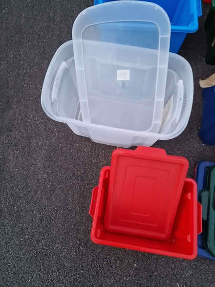 Photo of free Plastic storage boxes with lids (Enborne Row RG14) #4