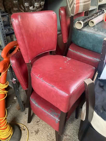 Photo of free Red Faux Leather Dining Chairs (East Mersea CO5) #1