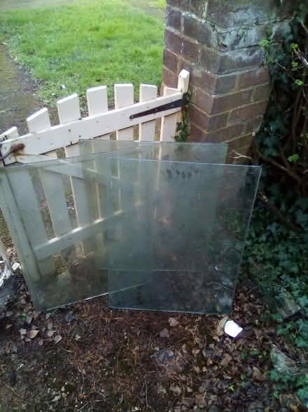 Photo of free 3 Thick sheets of plate glass has been used as table tops (Hoddesdon EN11) #1