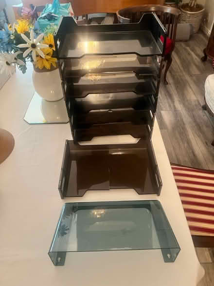 Photo of free stackable plastic desktop in-box’s (Glendora) #3