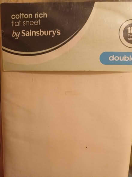 Photo of free Cotton rich flat sheet 180 thread (Aston on trent) #1