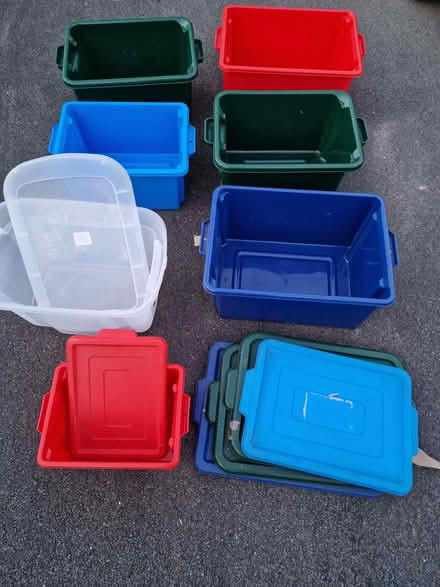 Photo of free Plastic storage boxes with lids (Enborne Row RG14) #3