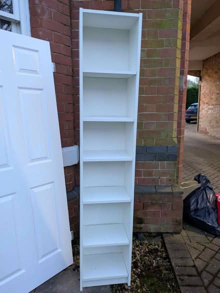 Photo of free Narrow White IKEA bookcase (Harborne B17) #1
