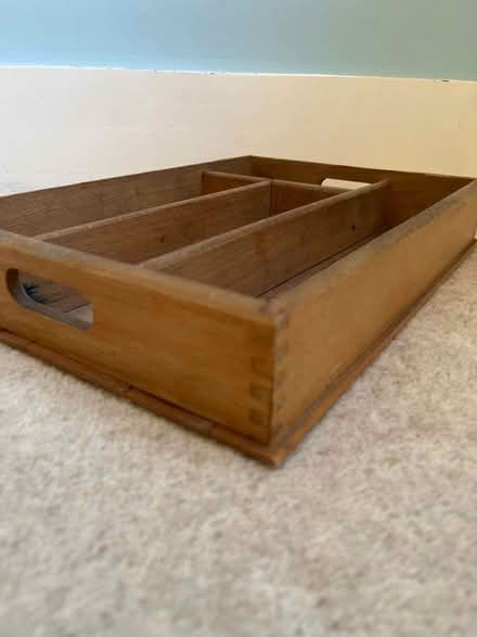 Photo of free Wooden cutlery tray vintage (Hertford Heath SG13) #3