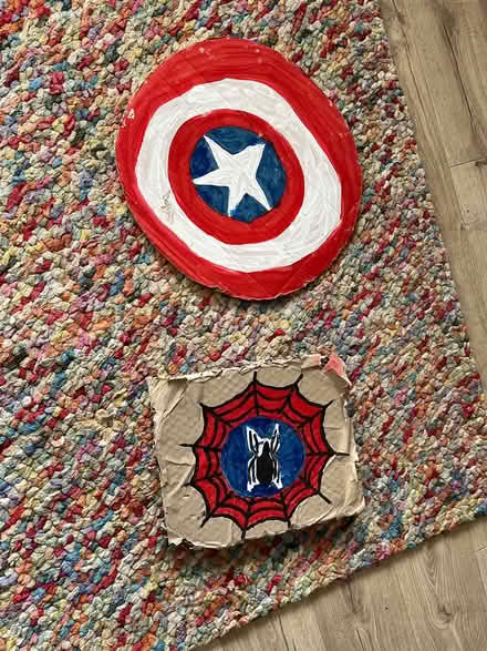 Photo of free Shields - captain America Spiderman (SG4 hitchin) #1