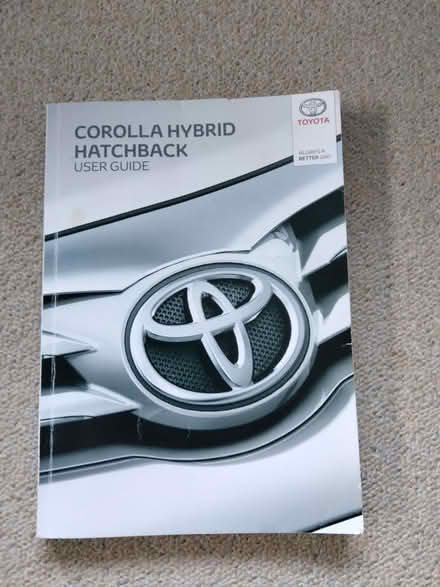 Photo of free Corolla Hybrid Hatchback user guide (West Moors BH22) #1