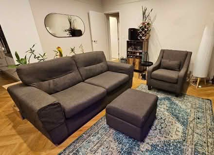 Photo of free Grey sofa set of 3 (NW6) #3