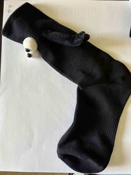 Photo of free Black hand-holding socks with eyes (Sunnyvale near Fremont H.S.) #2