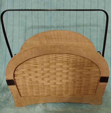 Photo of free Wood and Wicker Magazine Holder (Chestnut Hill, Newton) #2