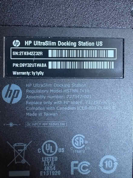 Photo of free HP Ultraslim Docking Station US (SW12) #2