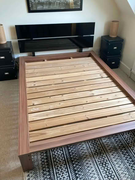 Photo of free Double wooden bed frame. (Greenstead CO4) #1