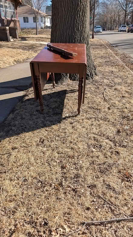 Photo of free Cherry wood laminate table (Abell St and Rose Ave E. STP) #2