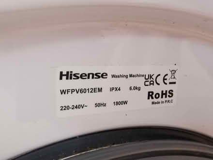 Photo of free Hisense 6kg 1yr old (Salhouse NR13) #4