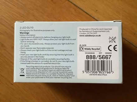 Photo of free LED lightbulbs (golf/SES x1, GU10 spotlight x2) (Southwark SE1) #3