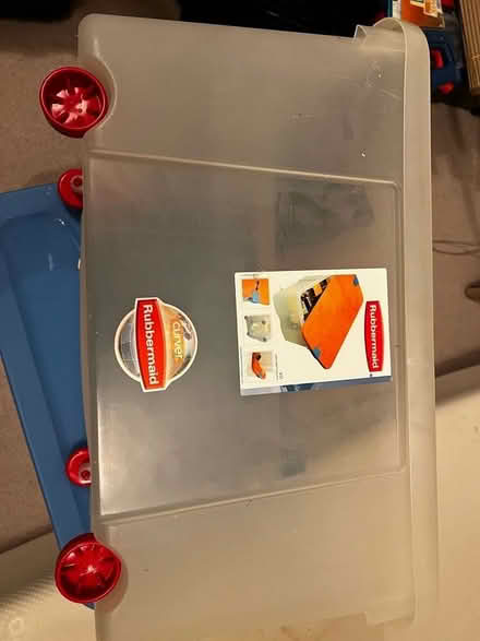 Photo of free 2 Storage boxes 45l wheels clip lids (Walton Manor OX2) #1