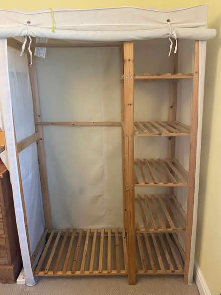 Photo of free Wood and fabric open wardrobe (Hurstpierpoint BN6) #1