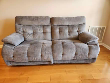 Photo of free Grey Couch (Reston, across from hospital) #1