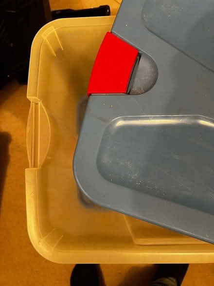 Photo of free 2 Storage boxes 45l wheels clip lids (Walton Manor OX2) #3