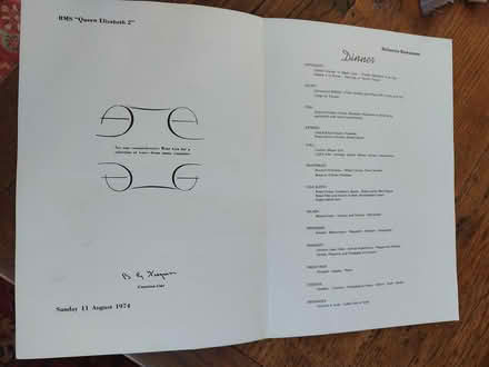 Photo of free 1974 QEII menus&soap (Highwood CM1) #2