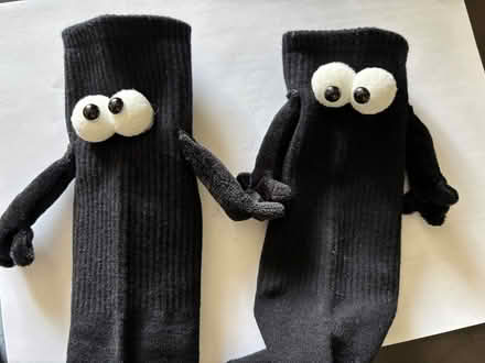 Photo of free Black hand-holding socks with eyes (Sunnyvale near Fremont H.S.) #1