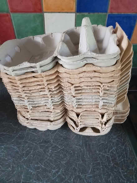 Photo of free 20 Cardboard 1/2 Dozen Egg Boxes (Bakewell DE45) #1