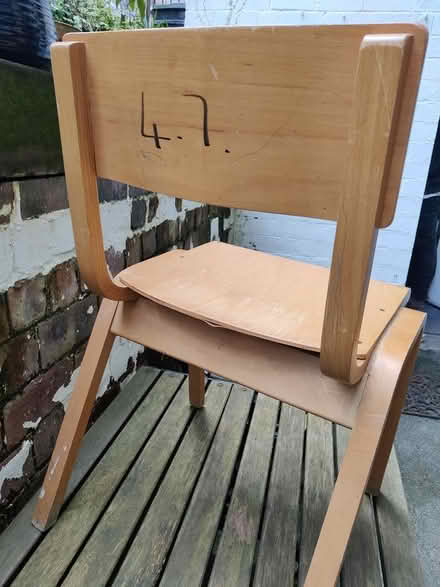 Photo of free Small wooden child school chair (Glasgow West End) #1