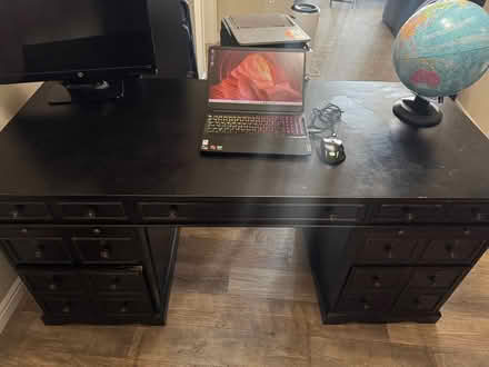 Photo of free Large wood desk very heavy (Meridian by the village) #1