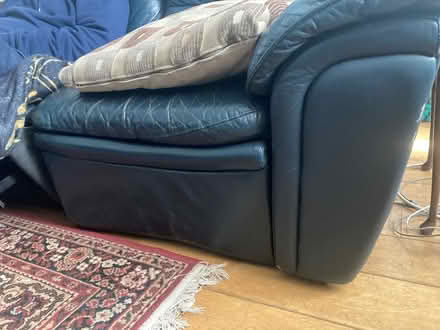 Photo of free Leather reclining sofa (Raynes Park (SW20)) #3