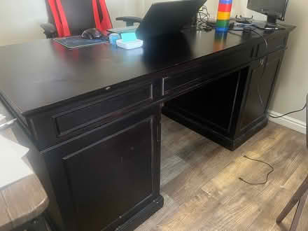 Photo of free Large wood desk very heavy (Meridian by the village) #2