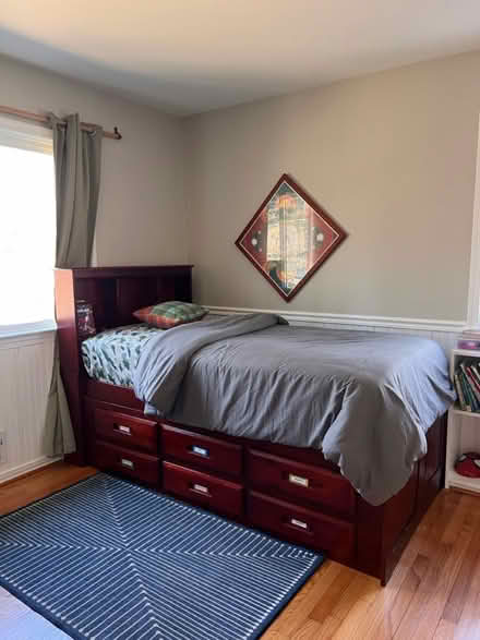 Photo of free Twin wooden bed with drawers (Warrenton/Broad Run) #1
