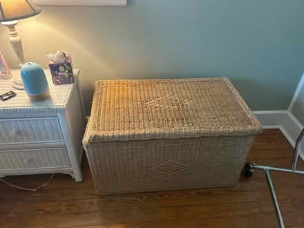 Photo of free Dresser,wicker chest, glass cabinet (white plains) #3