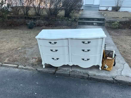 Photo of free Dresser,wicker chest, glass cabinet (white plains) #1