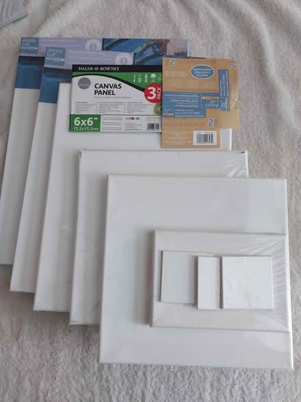 Photo of free 9 assorted artist stretch canvases (Spencerport) #1