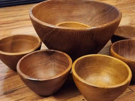 Photo of free Wooden Salad Bowls Set of 7 (South Grants Pass) #3