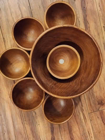 Photo of free Wooden Salad Bowls Set of 7 (South Grants Pass) #2