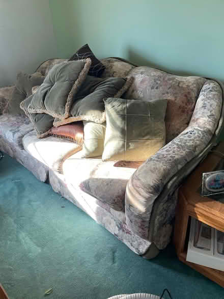 Photo of free Sofa love seat 2 coffee1 end table (Marlboro) #1