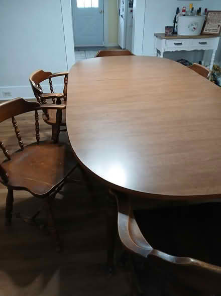 Photo of free Dinning table with 6 chairs (Downtown Erie) #1