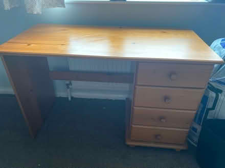 Photo of free Wooden desk (Wellacre Technology College M41) #2