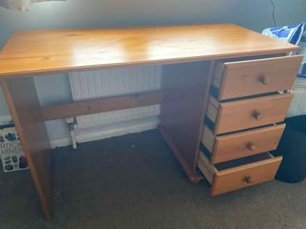 Photo of free Wooden desk (Wellacre Technology College M41) #1